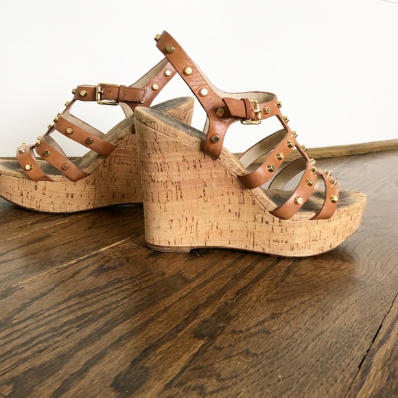 michael kors studded wedges